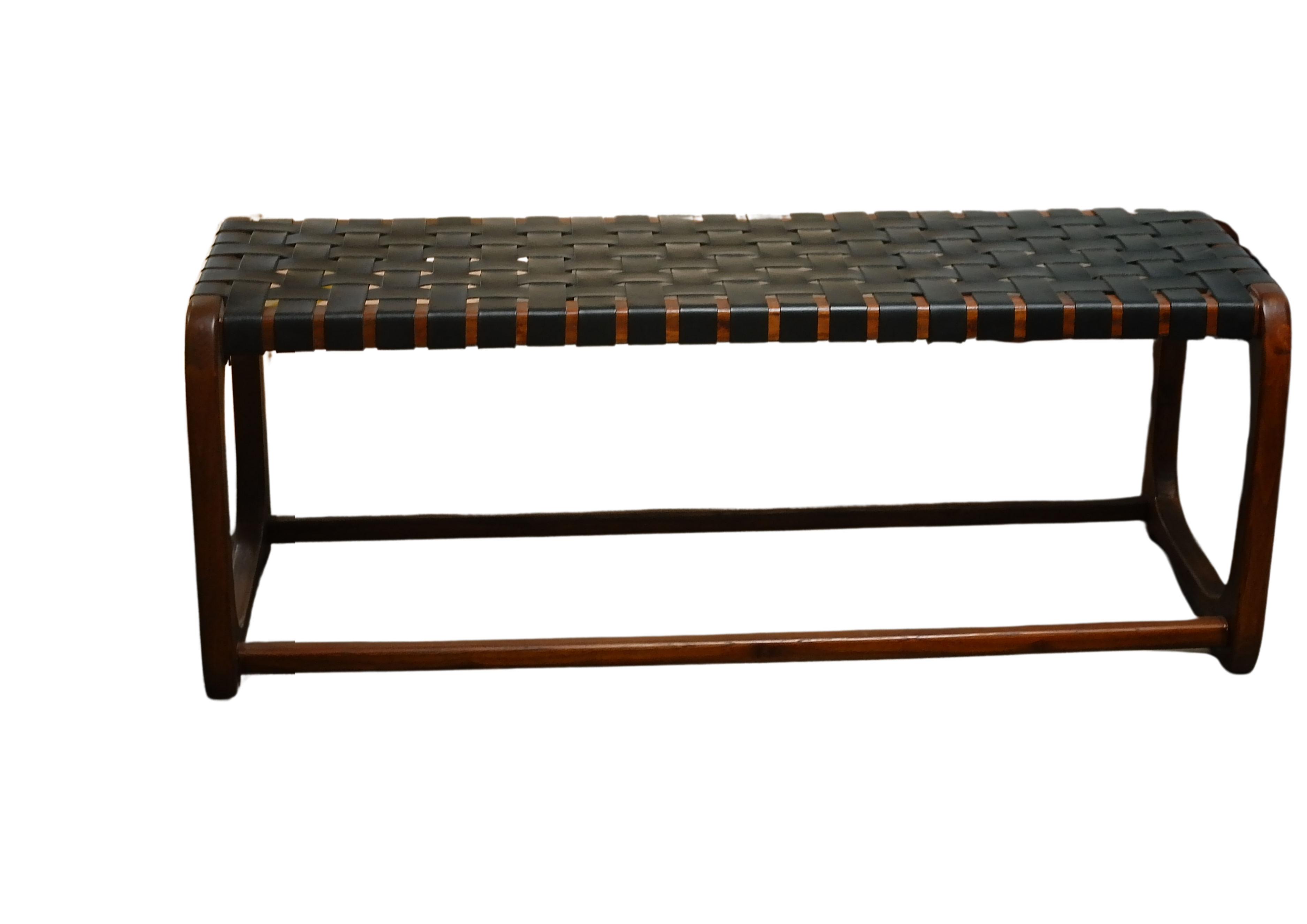 ARCHUVE LEATHER STRIP BENCH